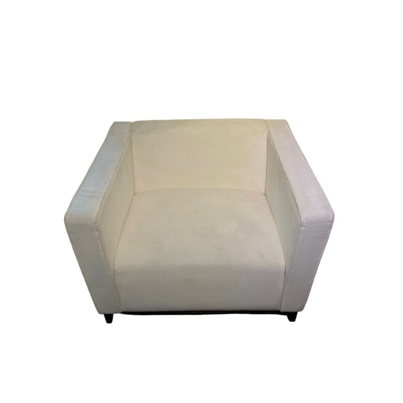 Poltrona en tela blanca - Producto con detalles Poltrona en tela blanca - Producto con detalles