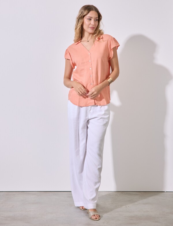 Camisa Lino CORAL
