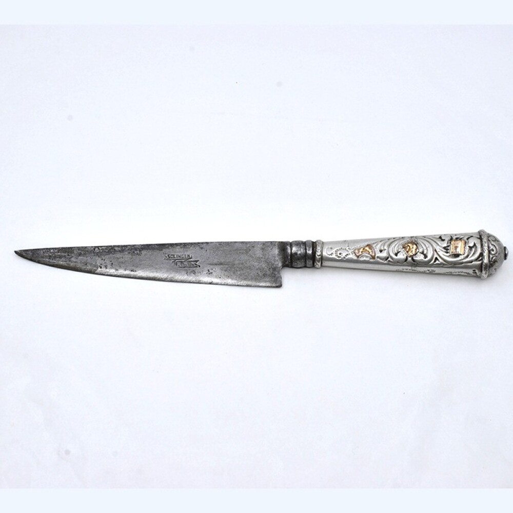 Cuchillo Antiguo Plata Y Oro. Hoja Solingen N.G.O Cuchillo Antiguo Plata Y Oro. Hoja Solingen N.G.O