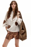 Camisa Cupid en Lino Natural con Corazon Chocolate