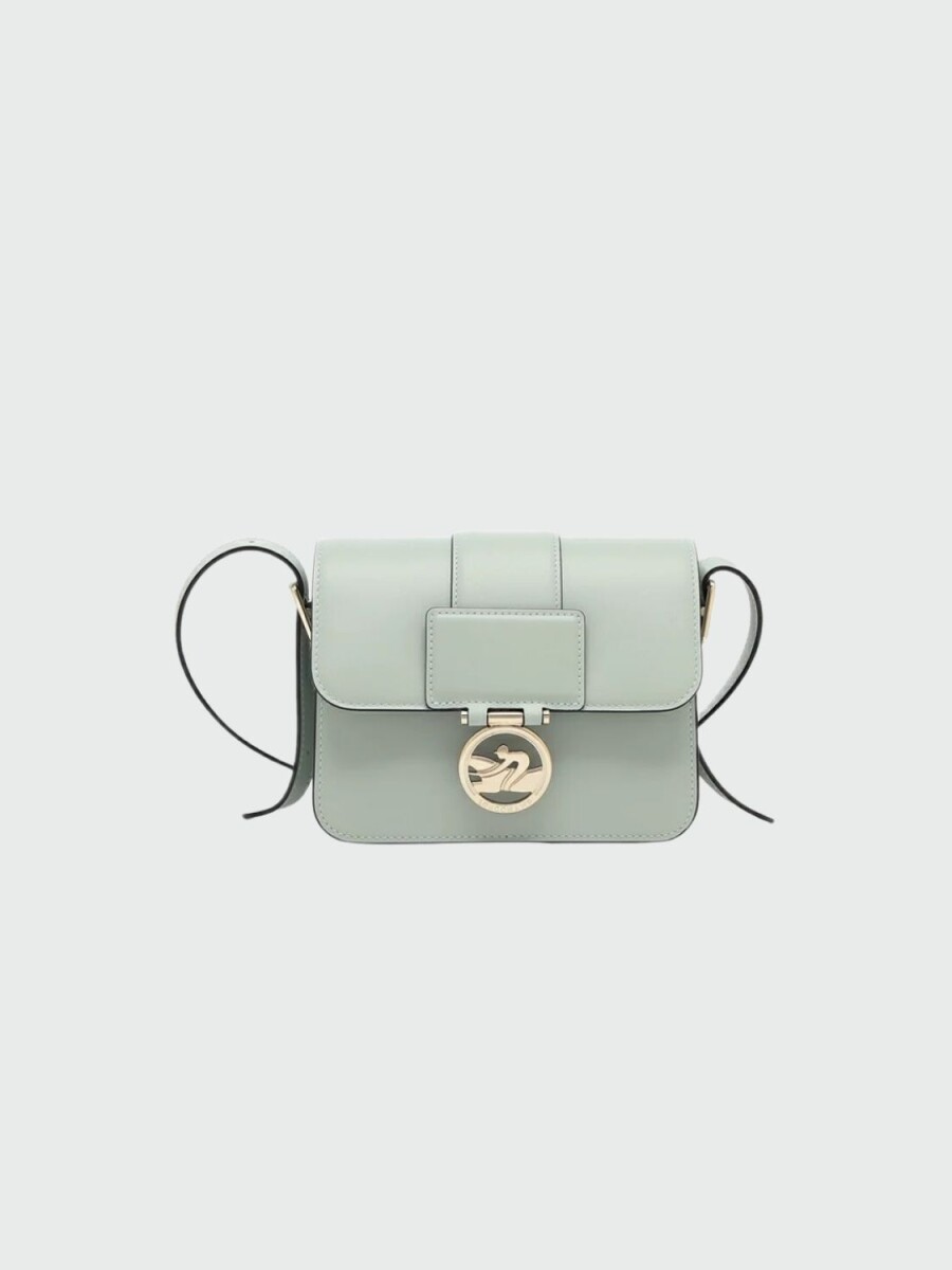 Longchamp -Cartera pequeña de cuero, Box-trot - Verde Pastel 