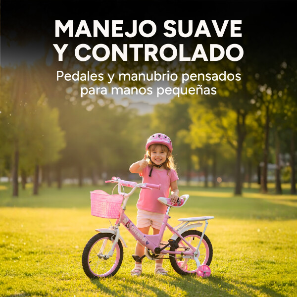 Bicicleta infantil Shengdi Rodado 14 Canasto Parrilla Hadas Rosa 2