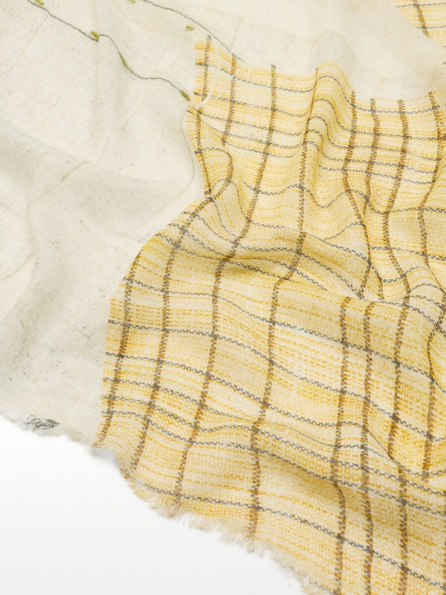Pañuelo De Lino Estampada beige