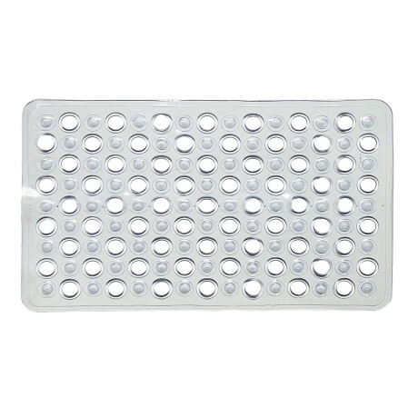 Alfombra Ducha Baño Goma Antideslizante Rectangular 49x32Cm Transparente