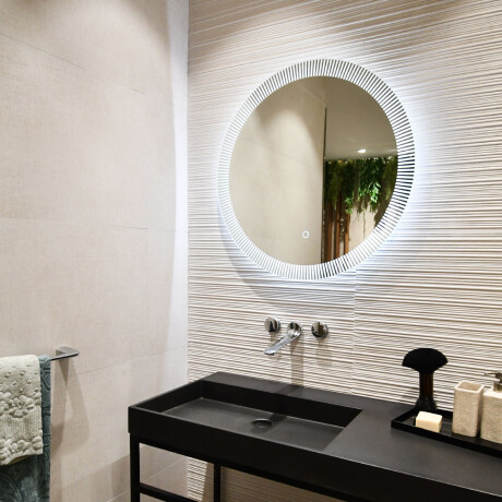 Espejo Frameless 70X70 Anticorrosion Con Luz Led Y Sensor One Touch 000