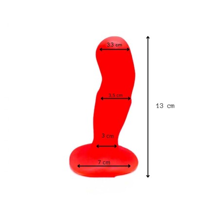 Masajeador Prostático Macizo Rojo