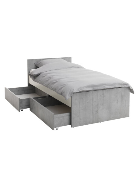 Cama c/almacenaje 90x200 BILLUND bl/ho Cama c/almacenaje 90x200 BILLUND bl/ho