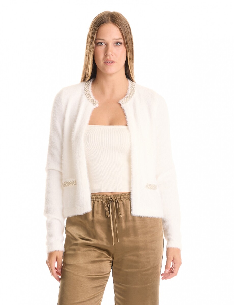 Chaqueta Mohair - Blanco 
