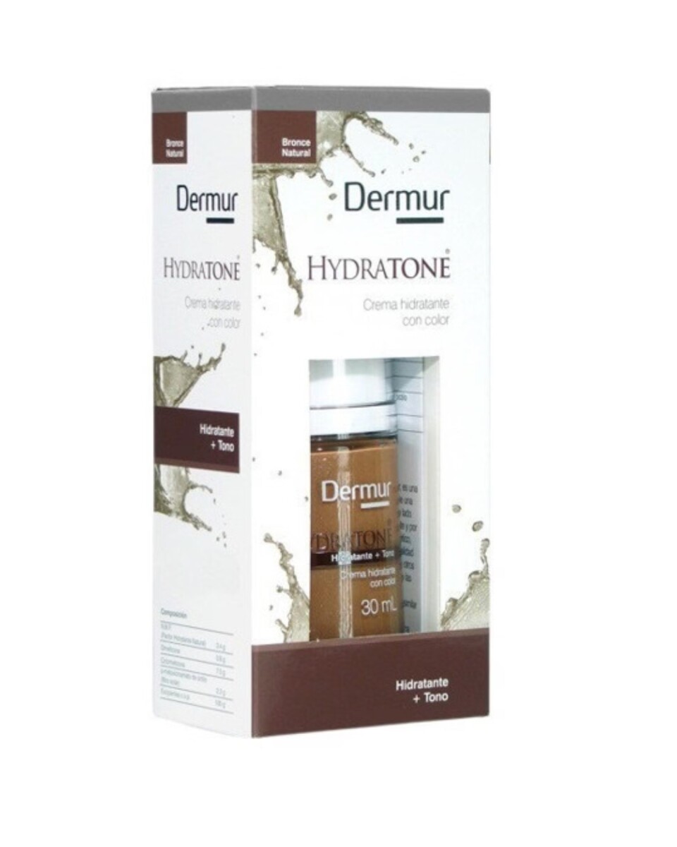 Dermur Hydratone Crema Hidratante con Color Bronce Natural 30 ml | Hidratación y Tono Uniforme