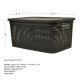 Caja simil ratán 7,5 lts CHOCOLATE