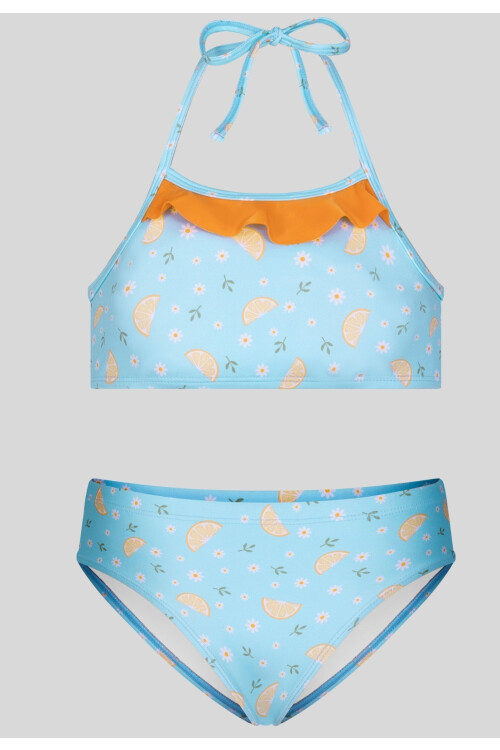 CONJUNTO TOP UV50+ CELESTE ESTAMPADO