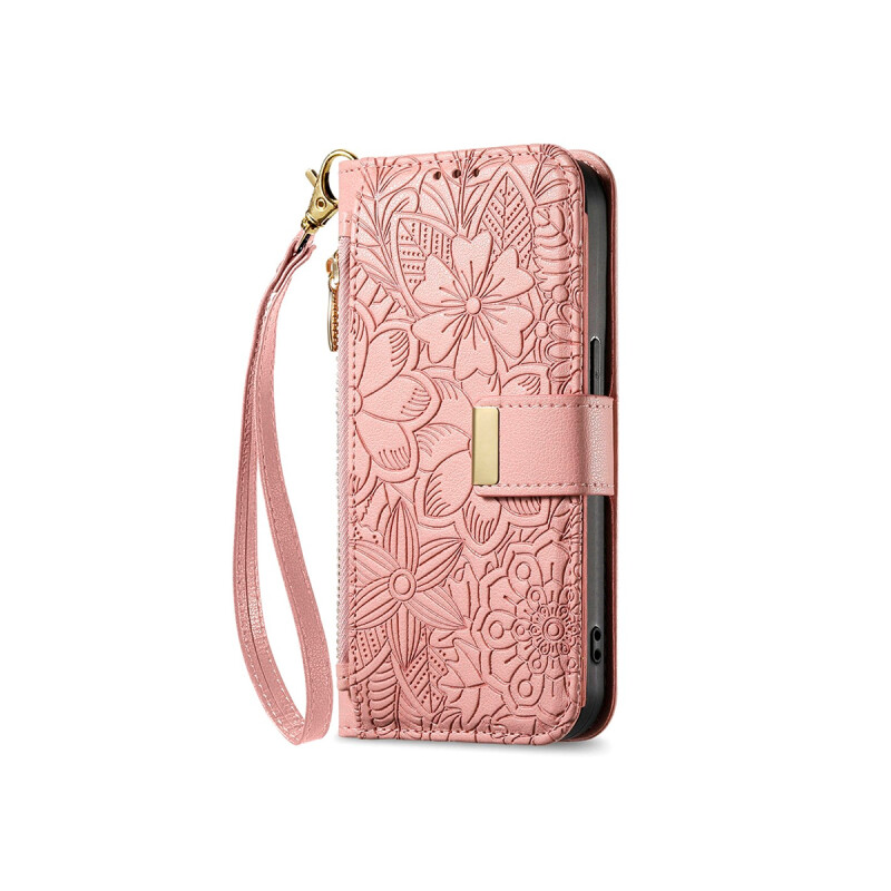 Flip cover para Samsung Galaxy A37 diseño flores color rosa Flip Cover Para Samsung Galaxy A37 Diseño Flores Color Rosa
