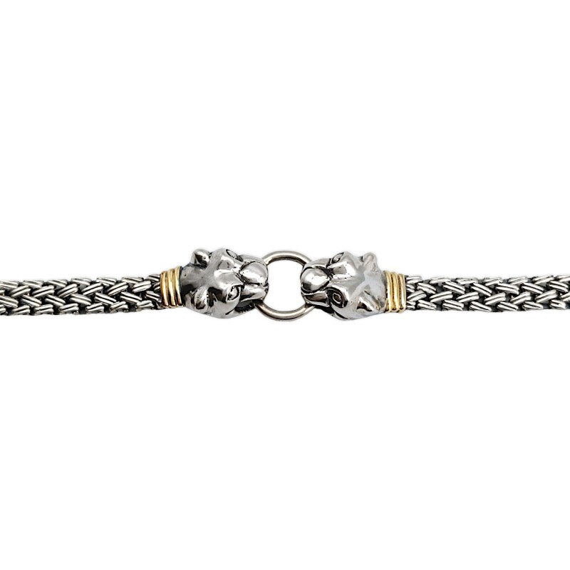 Pulsera Pantera-Plata y Oro-Sin piedra-PU5068 sinpiedra