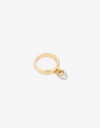Anillos Chicos Metal Anillo Con Dije Corazón - Combinacion Bicolor