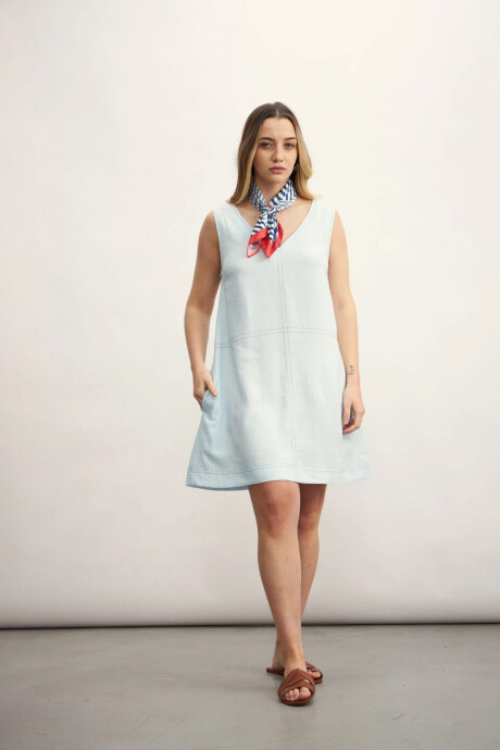 Vestido Agus Celeste