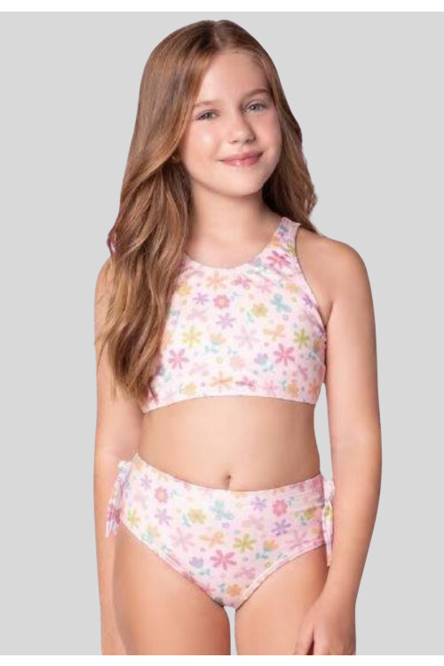 CONJUNTO DE ATAR PROTECCION UV50+ ESTAMPADO ROSA