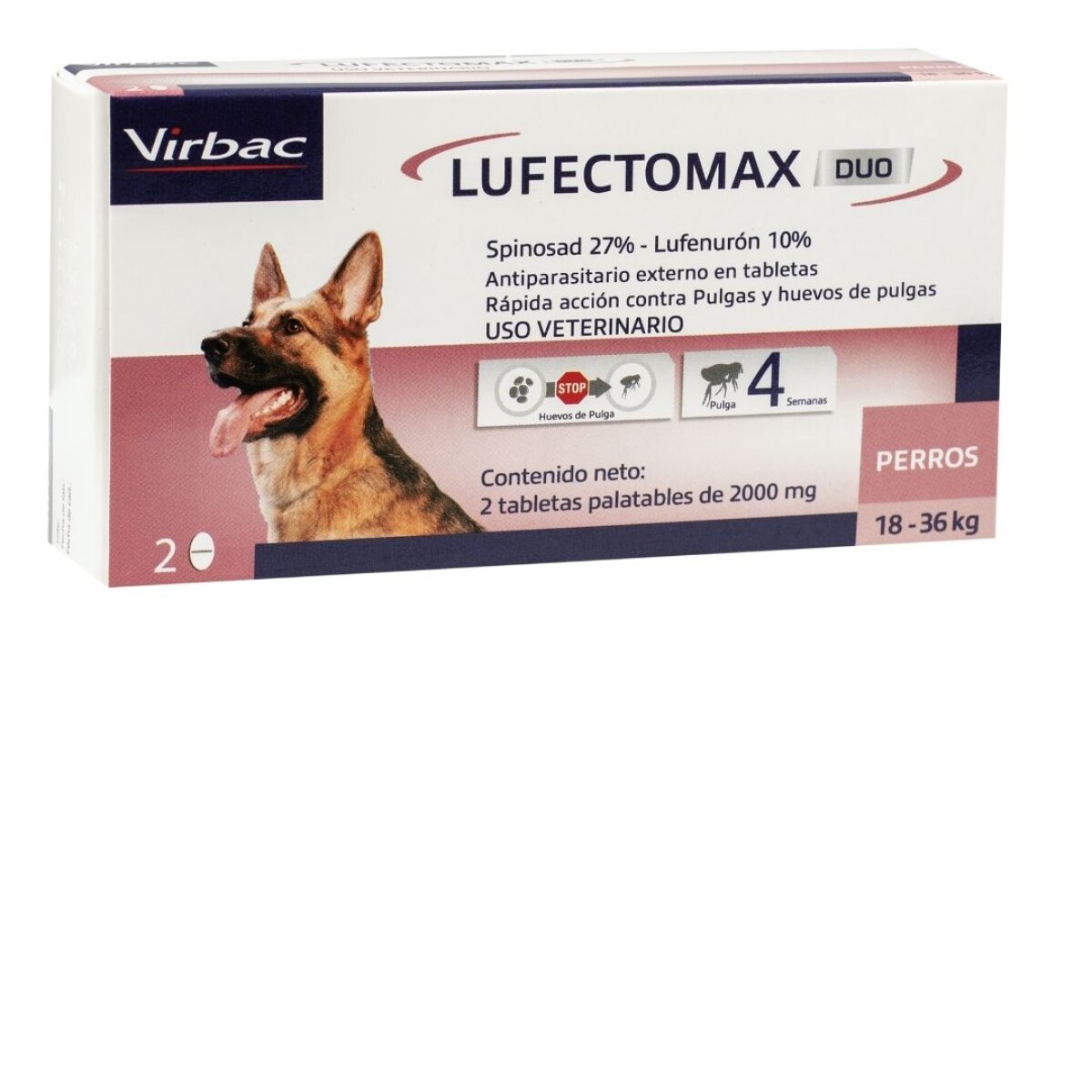 Lufectomax Duo 18 A 36 Kg ( 2 Comp 2000 Mg) 