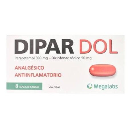 Dipar Dol 8 Cápsulas Blandas – Analgésico / Antiinflamatorio Dipar Dol 8 Cápsulas Blandas – Analgésico / Antiinflamatorio