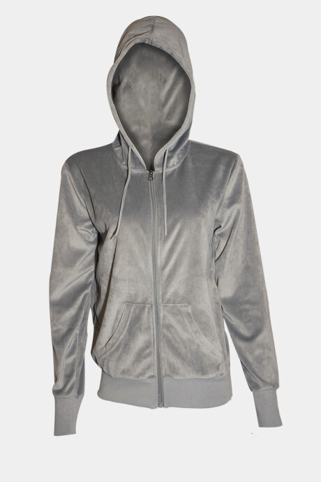 Campera deportiva Velour Gris