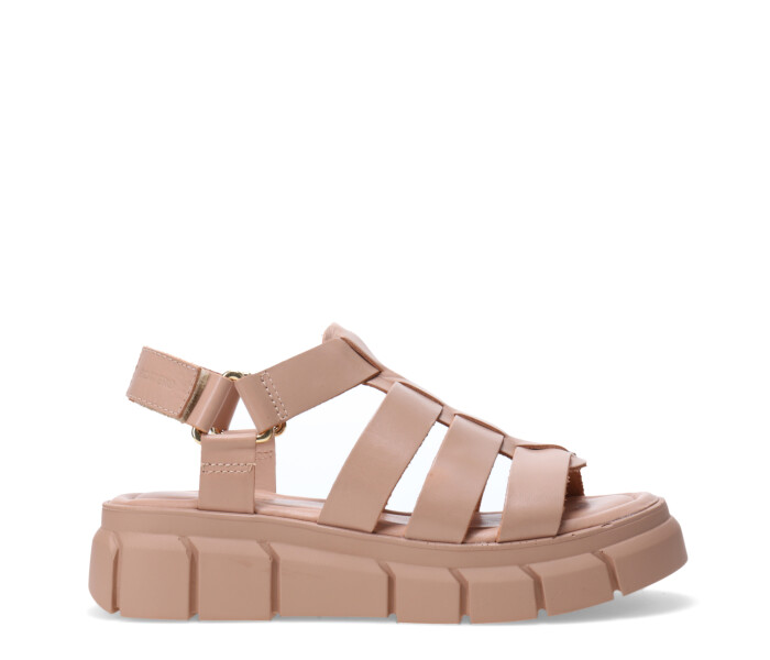 Sandalias de Mujer Bottero de tiras c/velcro Marrón - Marrón Claro