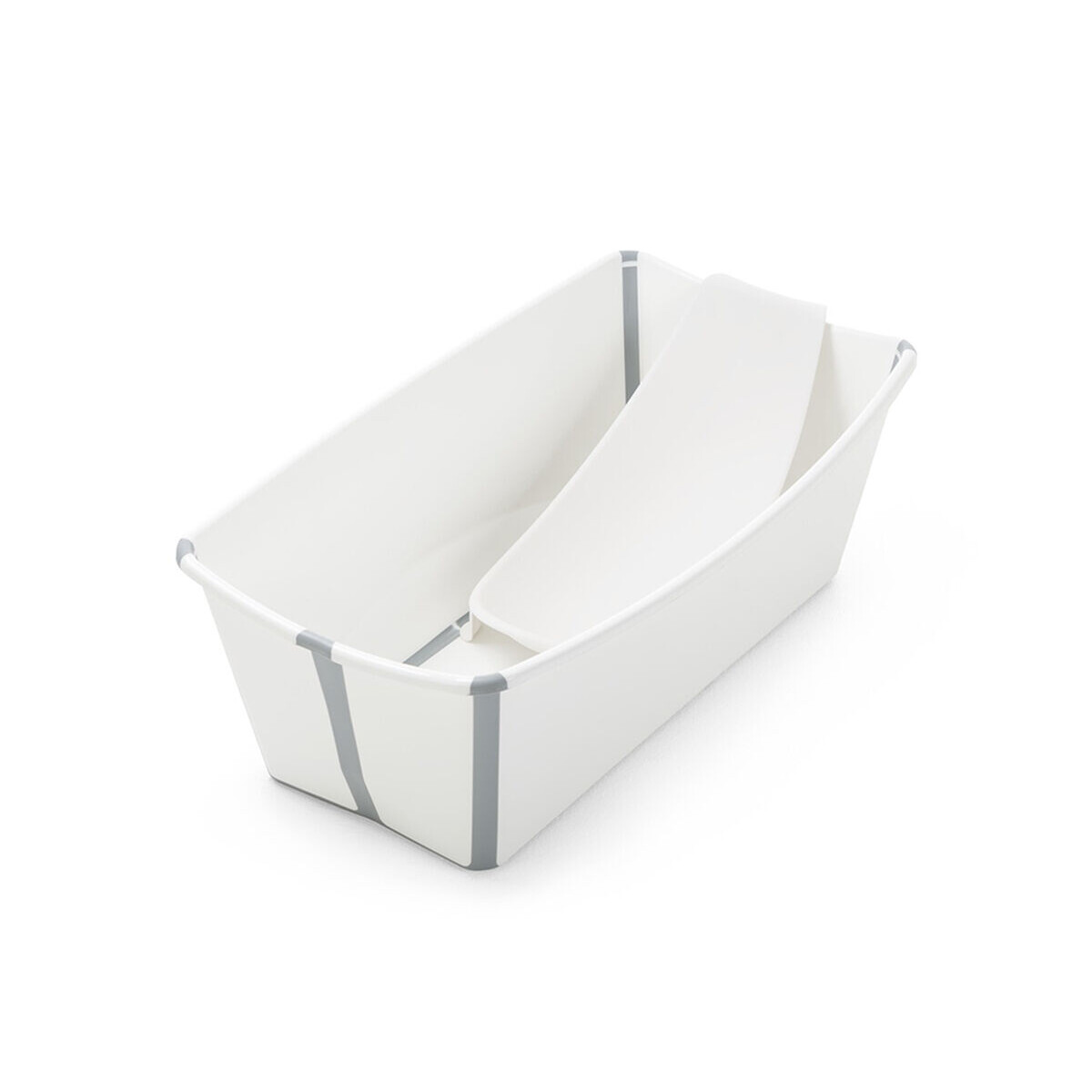 Bañito Plegable con Soporte Cuchara Flexibath Stokke - Blanco / Gris 