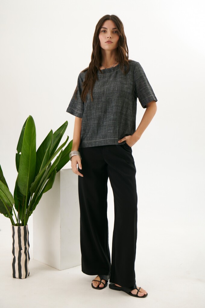 BLUSA LINO EMMA NEGRO