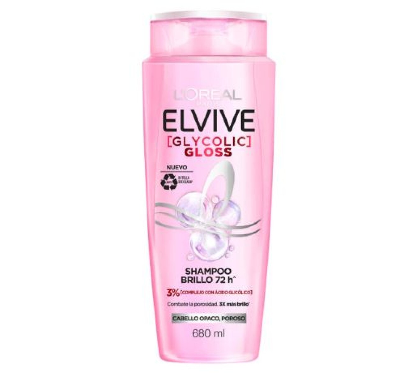 Elvive Shampoo Glycolic Gloss 680ml – Cabello Brillante y Suave