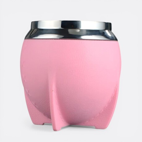 Mate Cuerina Diseño Liso Rosa