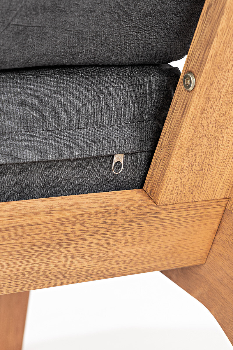 LOTUS SOFA SOFA LOTUS 3 LUGARES ACQUABLOCK NEGRO 185x87x86CM JATOBA