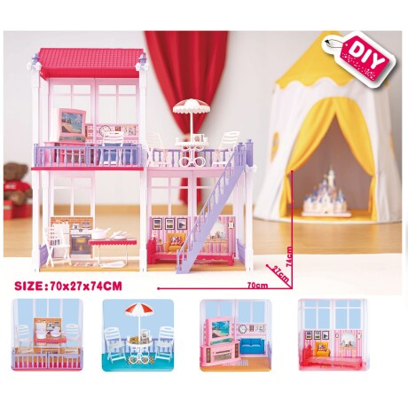 Casita Para Muñecas de 2 Pisos 001