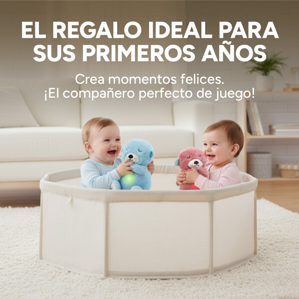 Peluche Nutria Bebé Respira Y Relaja Dormir Niño Tendencia Variante Color Rosa