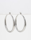 Aros Argollas Metal Argollas De Metal - Plateado Rodio