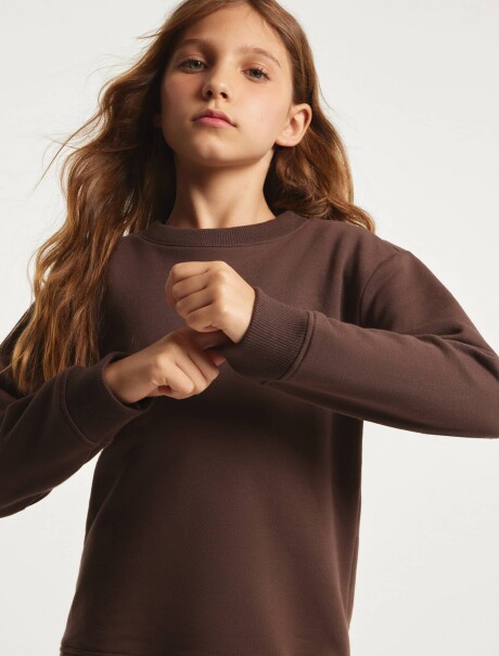 BUZO INFANTIL EN ALGODÓN - MARRÓN VERDE