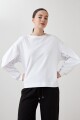 Sweatshirt con botones blanco