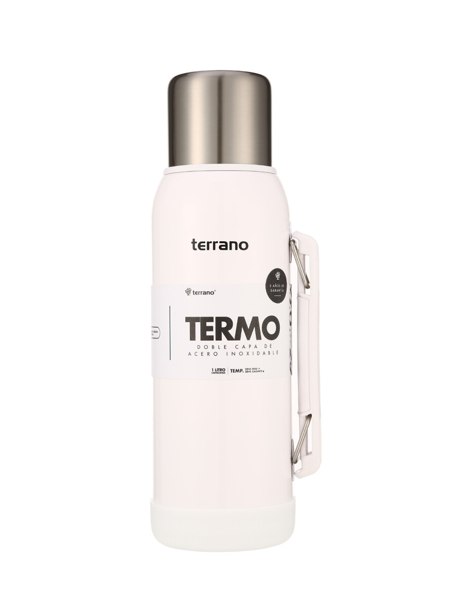 Termo Premium 1lt. Con base de Silicona Metalizado - Blanco 