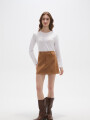 Falda Arvess Beige Oscuro
