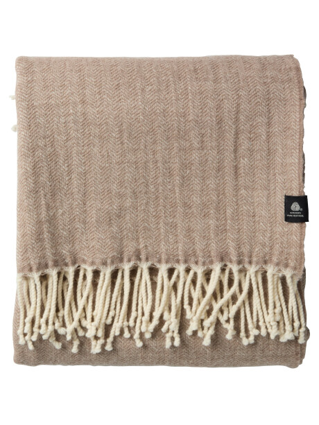 Manta throw BRUNIA 130x170 lana beige Manta throw BRUNIA 130x170 lana beige