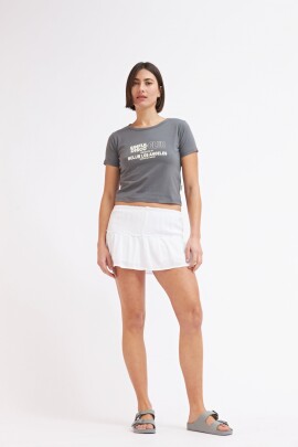SHORT POLLERA TOLEDO BLANCO