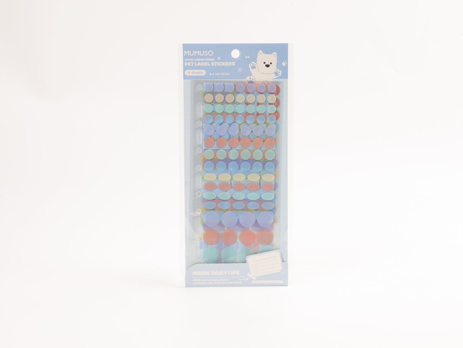 STICKERS ETIQUETA PET SERIE CHROMATIC GLOW (AZUL BRUMA) 