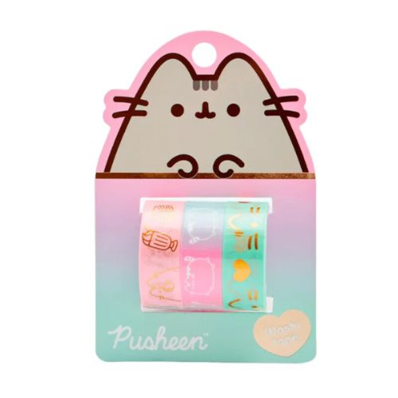 Cinta adhesiva decorada Mooving x 3 unidades Pusheen Cinta Adhesiva Decorada Mooving X 3 Unidades Pusheen