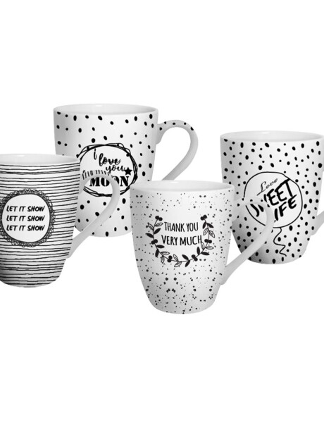 MUG BOMBE 340ML BLANCO/NEGRO MUG BOMBE 340ML BLANCO/NEGRO