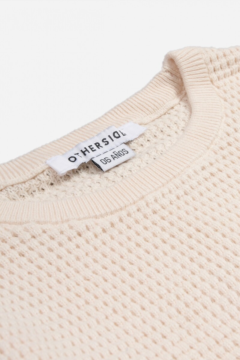 Sweater con estructura - Niño BLANCO