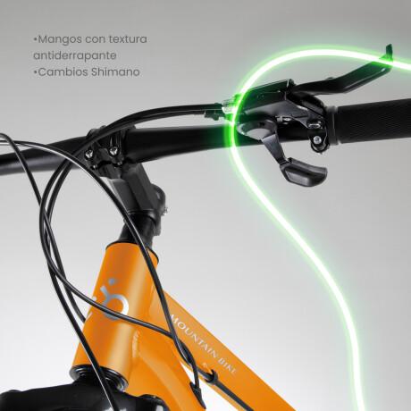 Bicicleta Montaña Bike Ruta R29 Freno Disco Acero Naranja