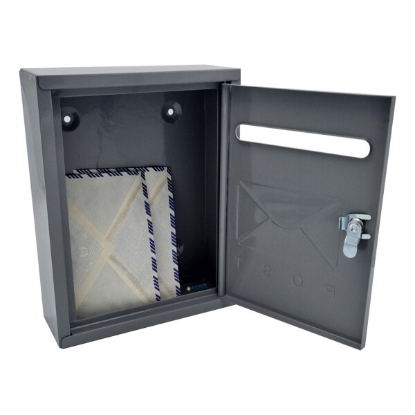 Buzon Cartero Metálica Buzonera Para Reja Puerta Adelante Color Variante Gris