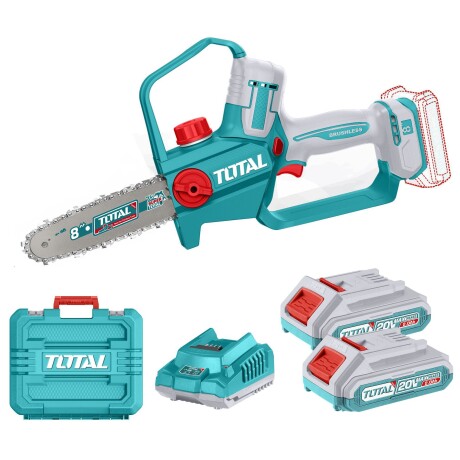 Motosierra De Mano Inalámbrica 20v 8" Sin Carbones - 2 Baterías 2.0Ah Motosierra De Mano Inalámbrica 20v 8" Sin Carbones - 2 Baterías 2.0Ah