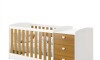 Cuna Convertible con Comoda Integrada 3 Cajones - Atlanta Blanco y Marrón