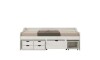 Cama Madera Maciza Con Cajones - 1 plaza - Linea floro Blanco