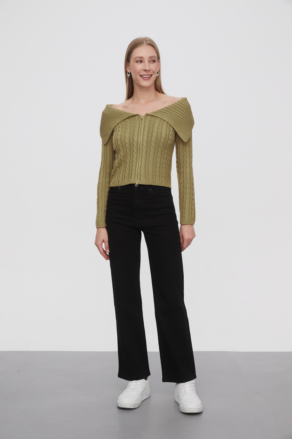 Cardigan Daiarita Verde Oliva Claro