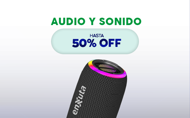 Parlantes y equipos de audio para disfrutar el mejor sonido en casa.