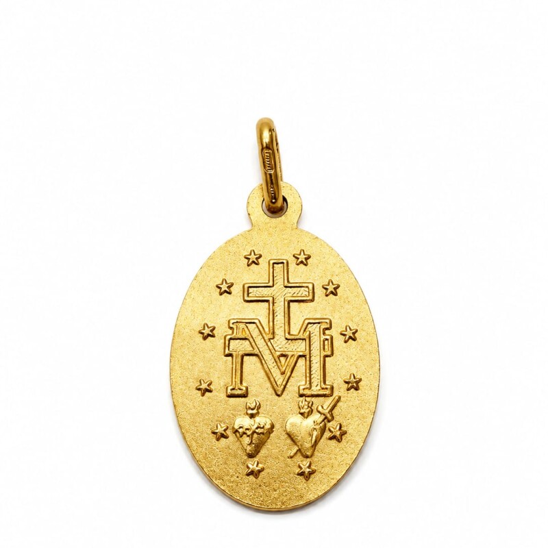 Medalla Virgen Milagrosa en Oro 10kt. Medalla Virgen Milagrosa en Oro 10kt.